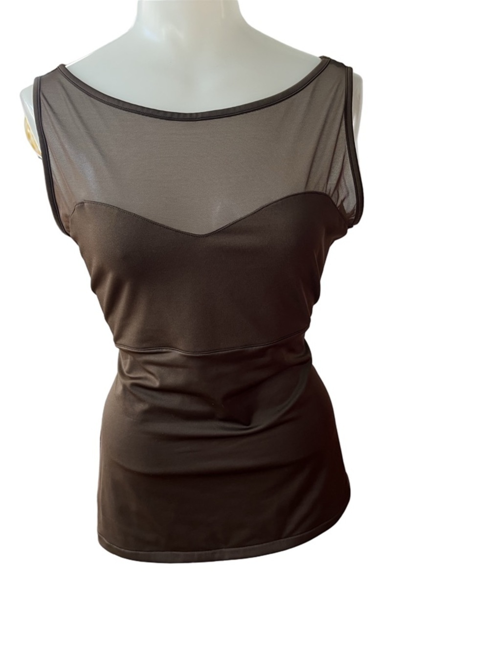 SPANX Brown Shapewear Top with Mesh Insert size XL